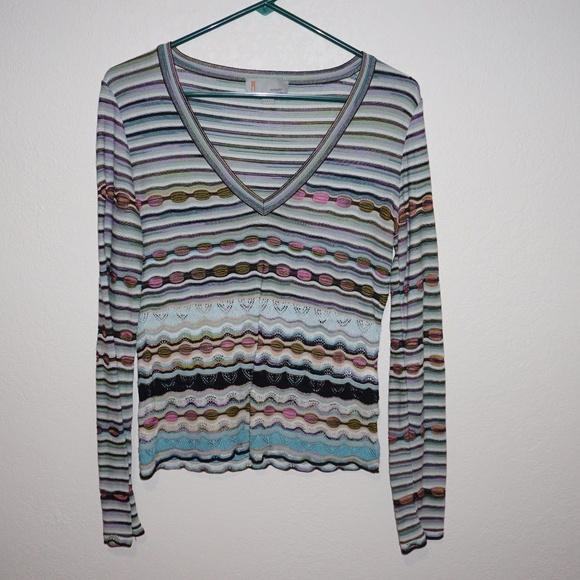 Missoni Striped V-Neck Top - Picture 1 of 5